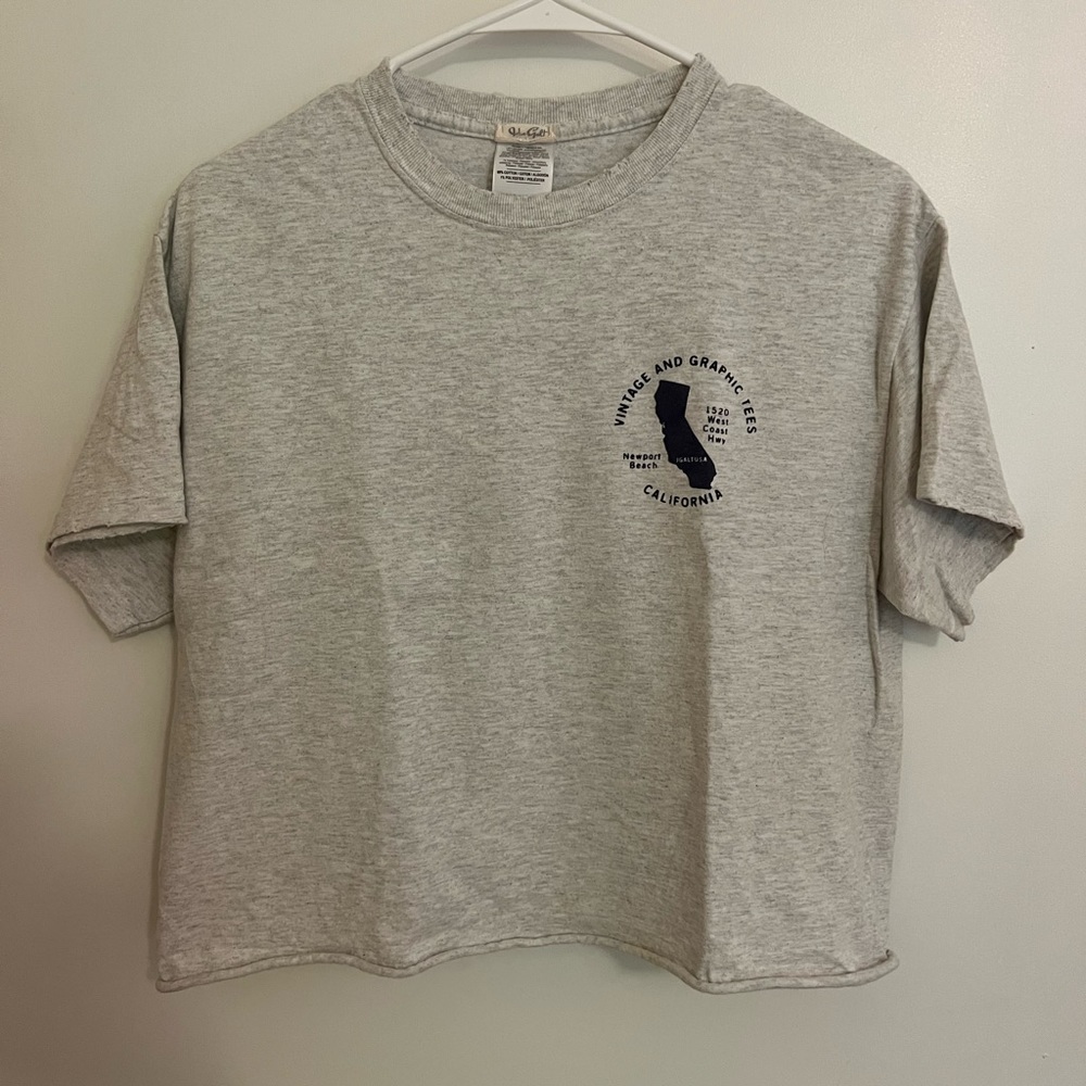 Pacsun Gray Cropped Tee
